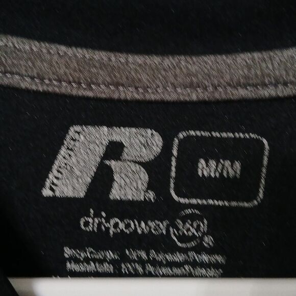Russell Athletic  dri power 360 black and gray short sleeve shirt Sz M EUC - Picture 4 of 7